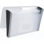 Q-CONNECT trieur, A4, PP transparent, avec 13 compartiments, fermeture à élastiques, transparent