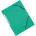 Q-CONNECT elastomap, A4, 3 kleppen en elastieken, karton, groen