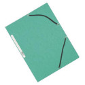 Q-CONNECT elastomap, A4, 3 kleppen en elastieken, karton, groen
