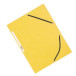 Q-CONNECT elastomap, A4, 3 kleppen en elastieken, karton, geel