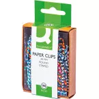 Q-CONNECT assorted striped paperclips 28 mm box of 100