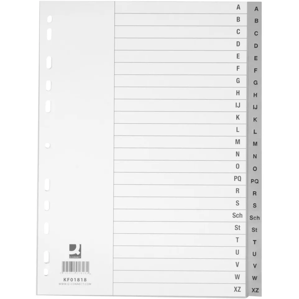 Q-CONNECT intercalaires, A4, PP, 4...