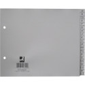 Q-CONNECT tabbladen, ft 18 x 22,5 cm, PP, 2-gaatsperforatie, set van A-Z, grijs