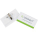 Q-CONNECT badge avec clip combiné 90 x 54 mm, boîte de 50 pièces