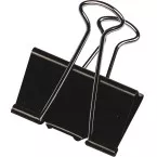 Q-CONNECT pince foldback, noir, 19 mm, boîte de 10 pièces