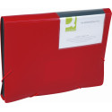 Q-CONNECT trieur, A4, PP, avec 13 compartiments, fermeture à élastiques, rouge