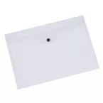 Q-CONNECT pochette documents, A4, PP transparent, fermeture à bouton-pression