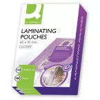 Q-Connect Laminating Pouches 2x125 Micron 65x95mm Pack of 100