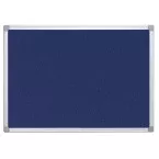 Q-CONNECT textielbord, met aluminium frame, 90 x 60 cm, blauw