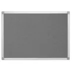 Q-CONNECT tableau de textile, avec cadre en aluminium, 90 x 60 cm, gris