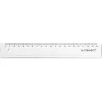 Q-CONNECT plastic ruler in case 20 cm