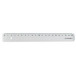 Q-CONNECT Transparent Polystyrene Ruler 20 cm