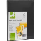Q-CONNECT couvert A4 grain cuir 250 grammes 100 pièces noir