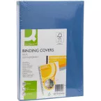 Q-CONNECT couvert A4 grain cuir 250 grammes 100 pièces blue