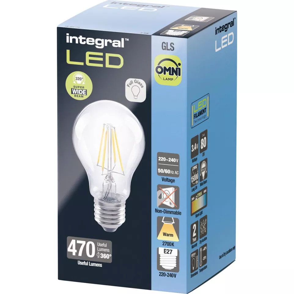 Integral lampe LED E27 Classic Globe,...