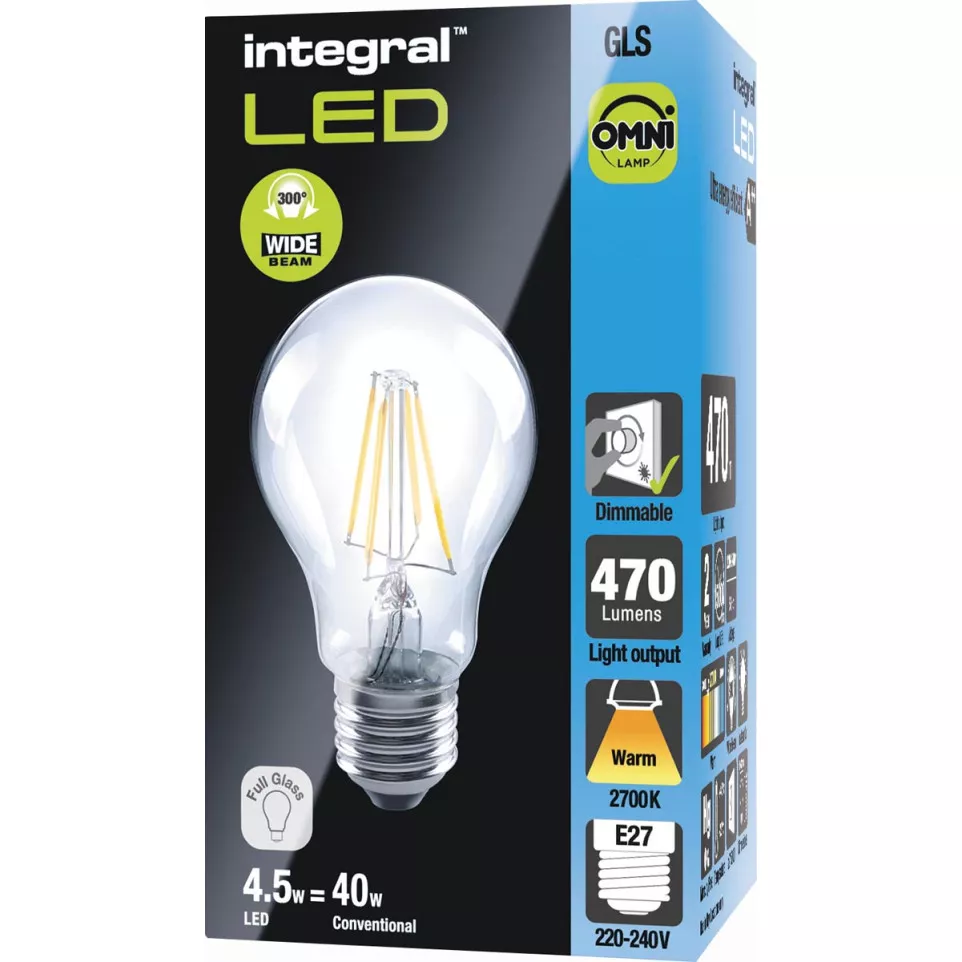 Integral lampe LED E27 Classic Globe,...