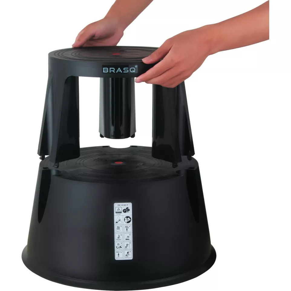 Tabouret Comfort, en plastique, noir