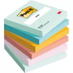 Post-it Notes, Beachside Color Collection, 3 in x 3 in, 100 Sheets per Pad, 6 Pads per Pack