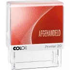 Colop Formula Stamp Printer Text: AFGEHANDELD