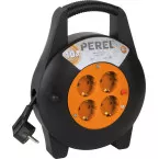 Perel cable reel 3G1.5 with 4 sockets 10 m yellow and black