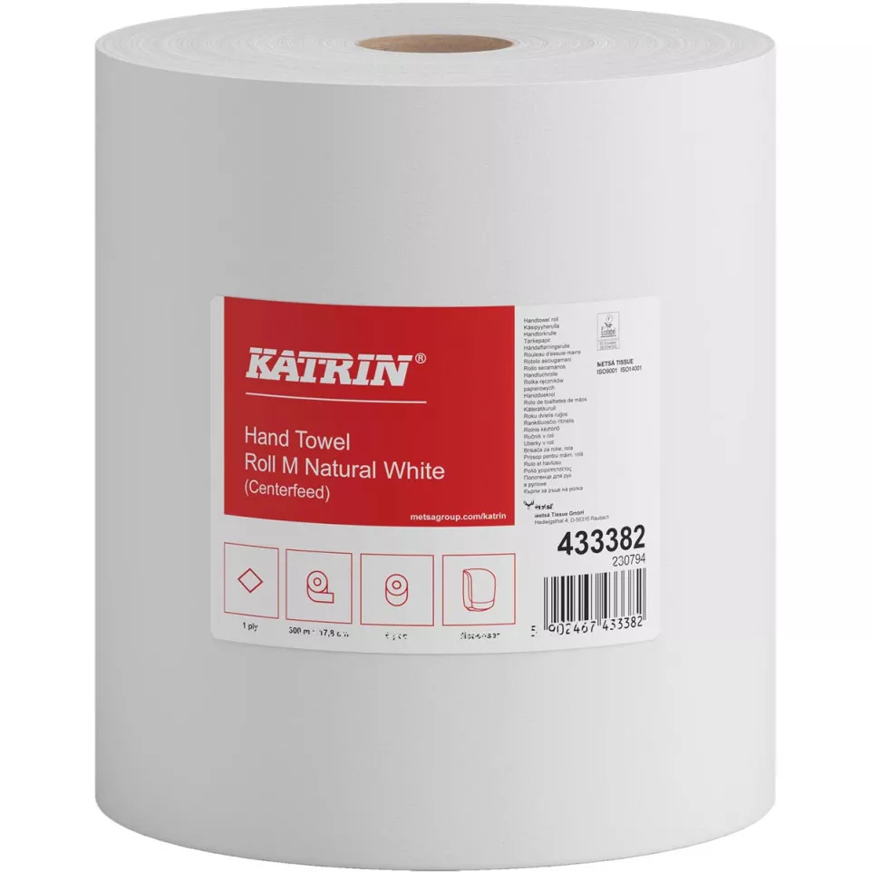 Katrin essuie-mains en papier, 1 pli,...