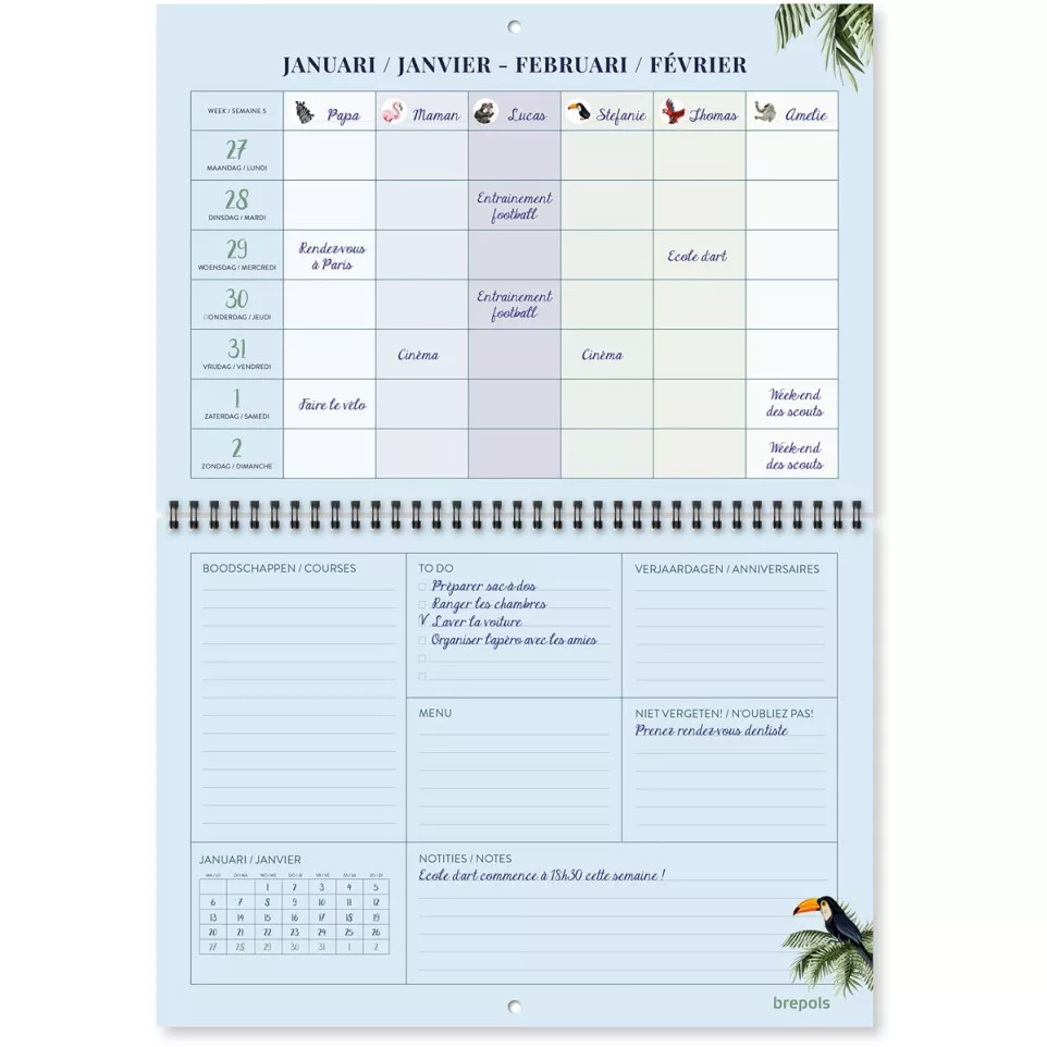 Brepols calendrier semaine,...