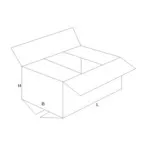 Single Wall Shipping Box 3 mm Brown 350 x 350 x 250 mm