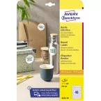 Permanent Round Labels 30mm White 480pcs