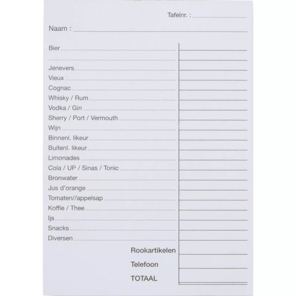 Barbon Consumption Tickets Roll