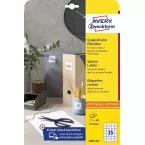Avery Zweckform Square Labels 35 x 35 mm White Permanent Adhesive 350 Labels 10 Sheets