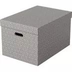 Esselte Home Storage Box 35.5 x 51 x 30.5 cm Grey Pack of 3