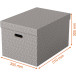 Esselte Home opbergdoos,  ft 35,5 x 51 x 30,5 cm, grijs, pak van 3 stuks