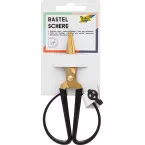 Folia knutselschaar, ft 14,5 cm, scherpe punt, RVS, zwart, blister van 1 stuk