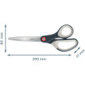 Leitz Cosy right-handed scissors 20.5 cm sharp tip stainless steel grey 1 pc blister pack