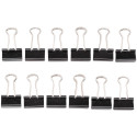 MAUL binder clips 13 mm pack of 12 black