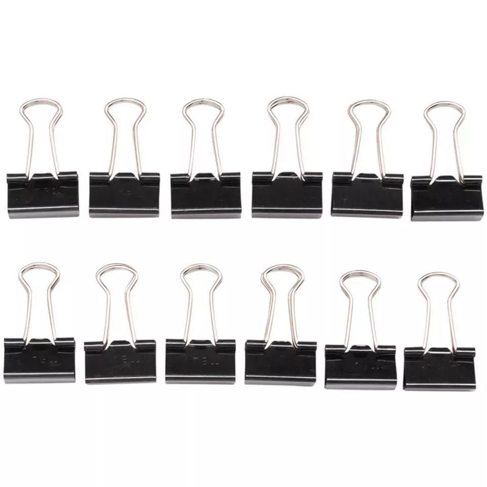 MAUL binder clips 13 mm pack of 12 black