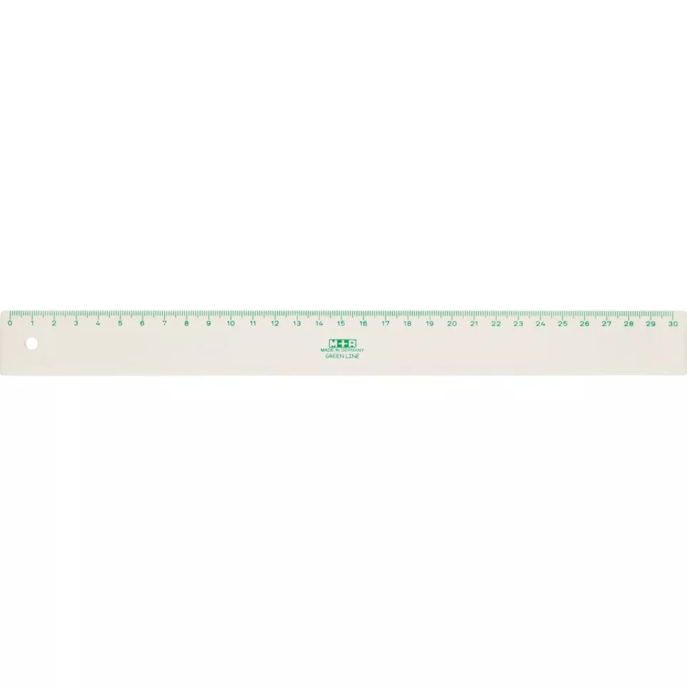 M+R Green Line ruler, 30 cm