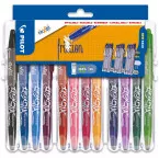 Pilot FriXion Ball Roller Pen Set 2 Go Pack of 12 Assorted Colors