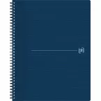 Oxford Origin spiraalschrift, ft A4+, 140 bladzijden, geruit 5 mm, blauw