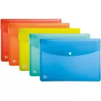 Oxford Urban document wallet with press-stud closure A4 size assorted colors polypropylene