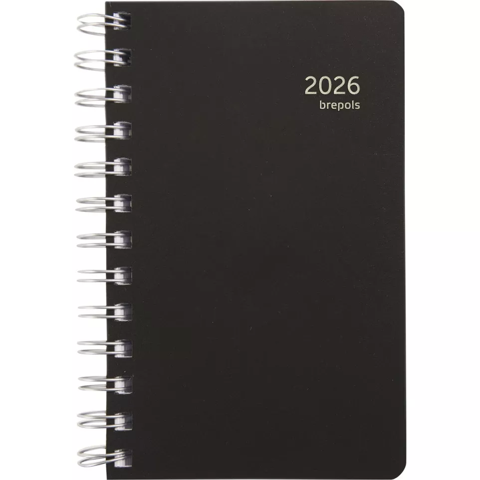 Brepols Desk Planner Polyprop Black 2026