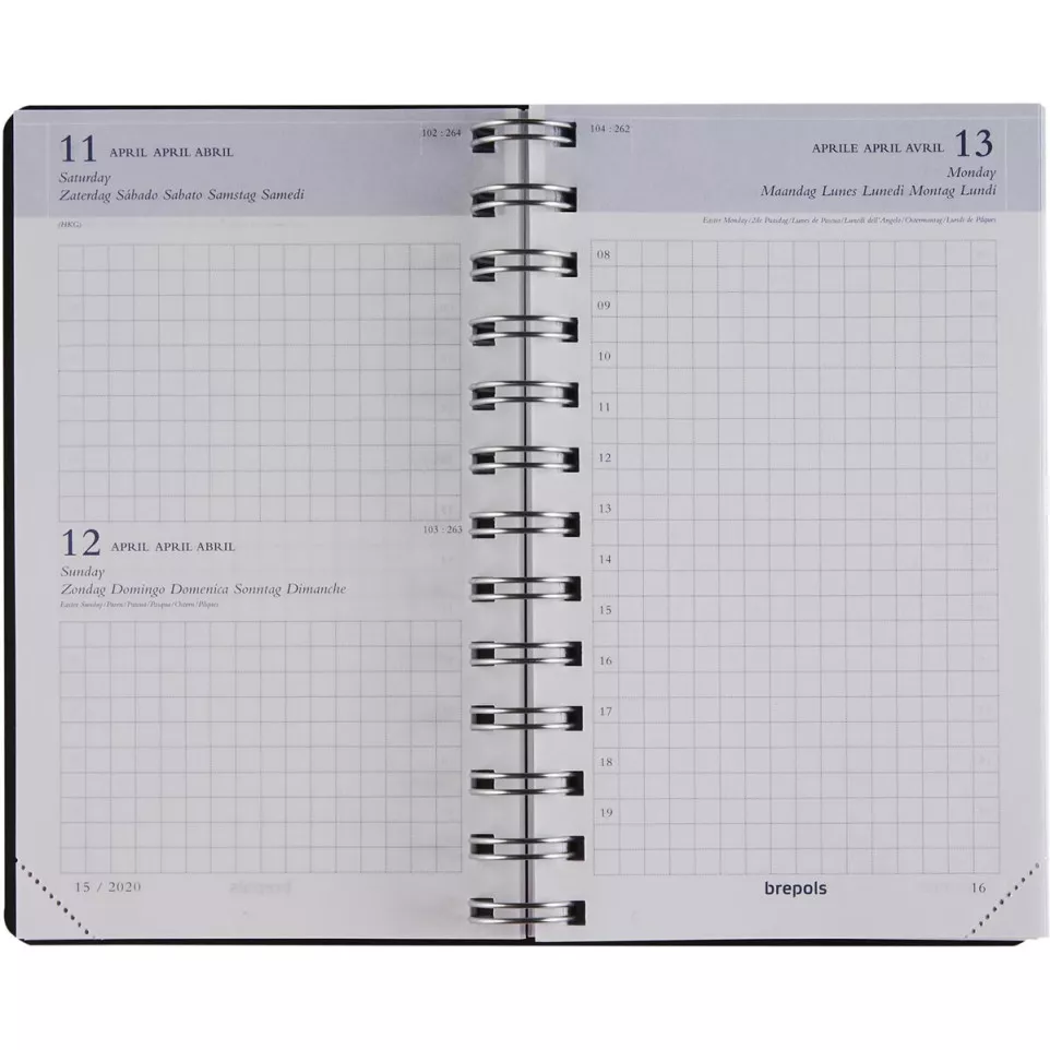 Brepols Desk Planner Polyprop Black 2026