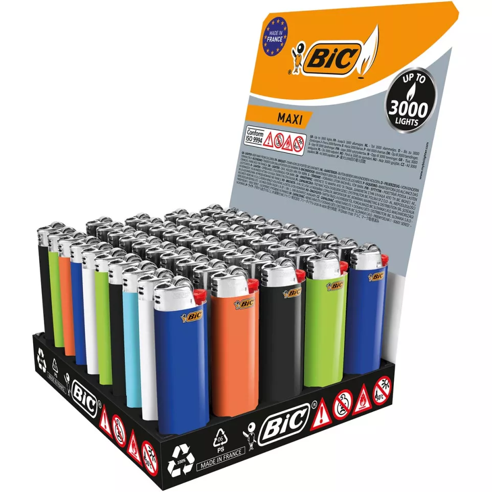 BIC Maxi briquet à pierre, présentoir...