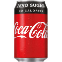Coca-Cola Zero frisdrank, fat blik van 33 cl, pak van 24 stuks