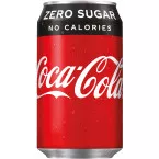 Coca-Cola Zero boisson rafraîchissante, fat canette de 33 cl, paquet de 24 pièces