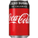 Coca-Cola Zero frisdrank, fat blik van 33 cl, pak van 24 stuks