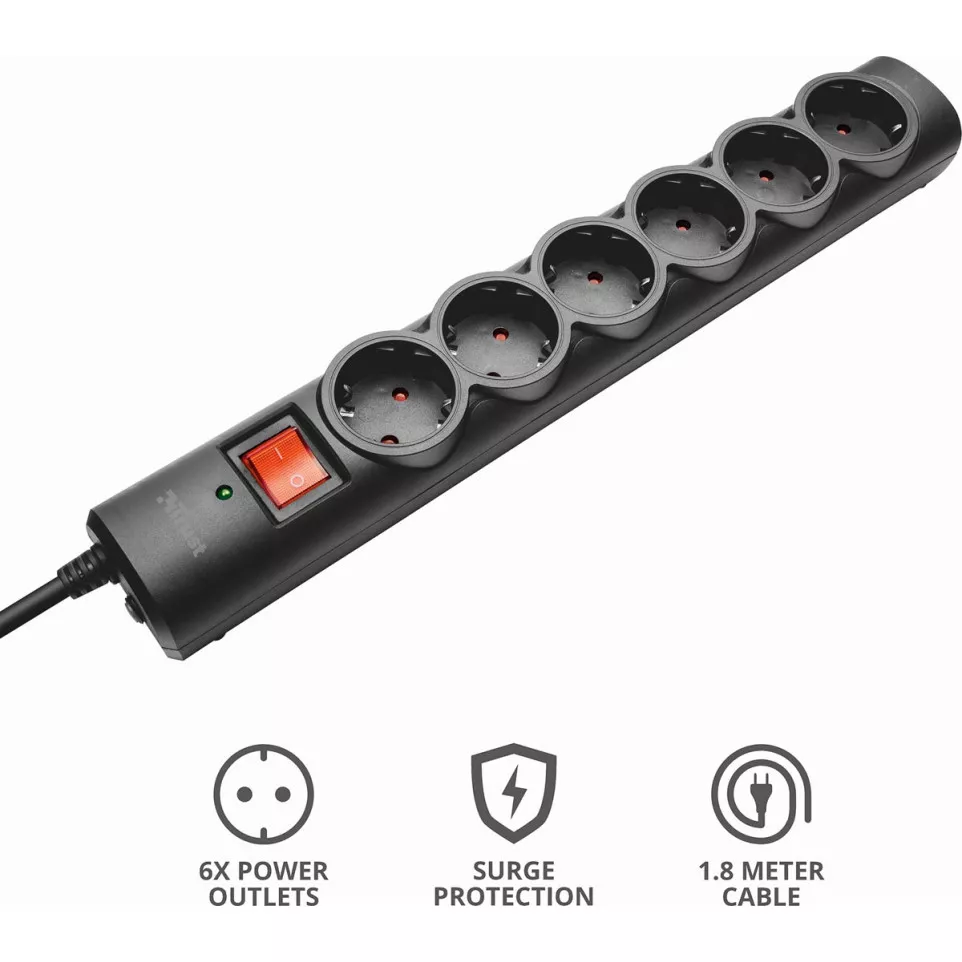 Trust Surge Guard multiprise, 6...
