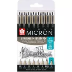 Sakura Pigma Micron Drawing Pen Set 7+1 Black