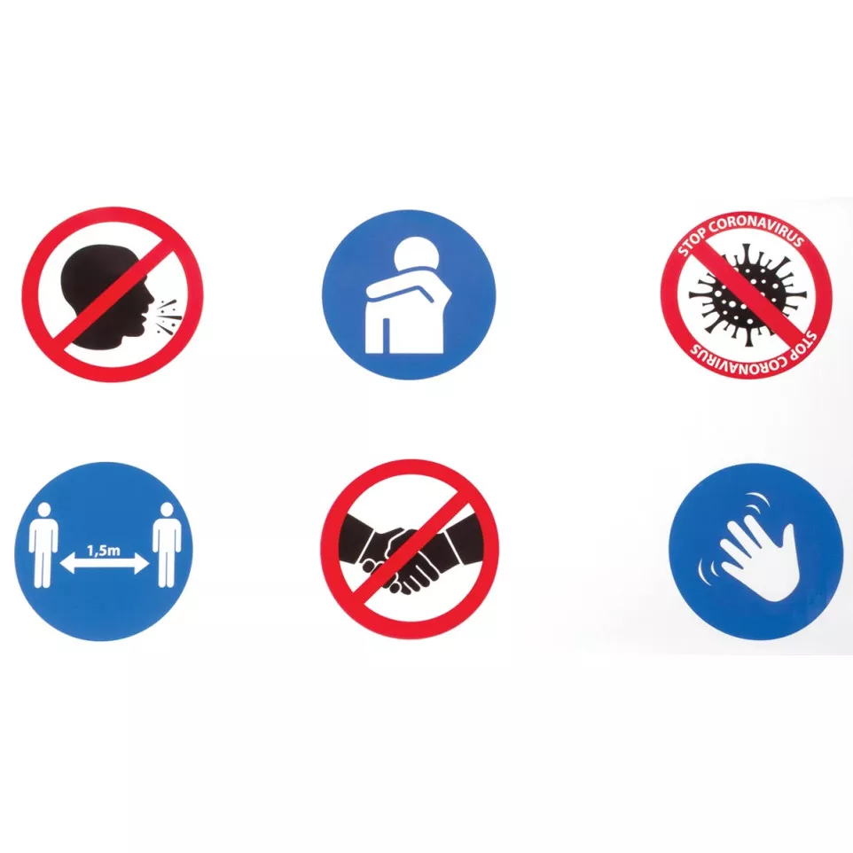 Veiligheidssticker, 6 pictogrammen...