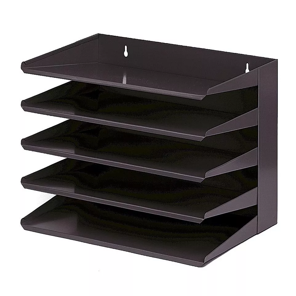File Organizer 5 Compartments Black